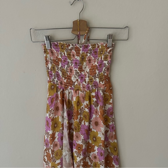 AUGUSTE Austin Lorenzo Midi Dress Floral Bohemian XS Pink Orange - Picture 4 of 9